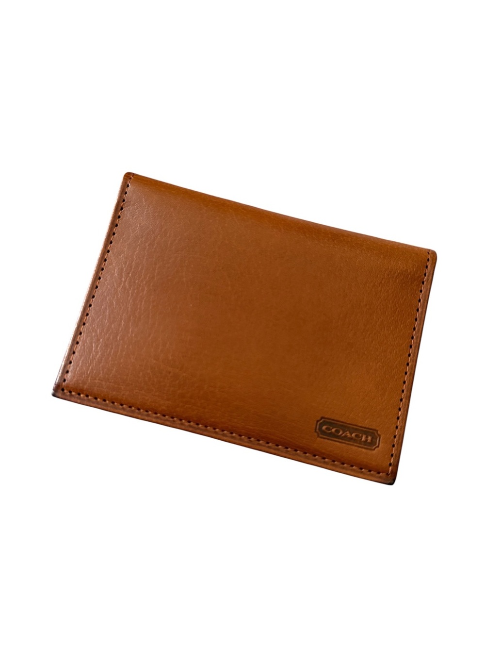 Rare Vintage Coach British Tan Water Buffalo ID Wallet Card Holder